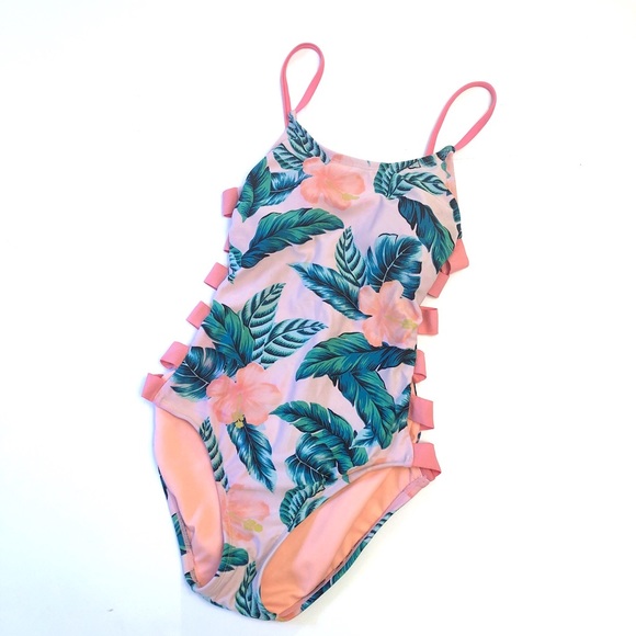 Xhilaration Other - Xhilaration Palm leaf tropical print one piece